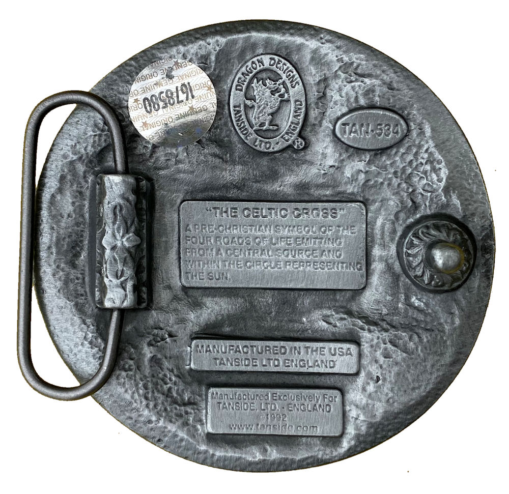 Celtic Cross - red Belt Buckle